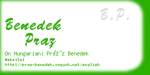 benedek praz business card